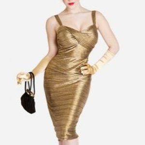 Bettie Page Gold Glitz Dress